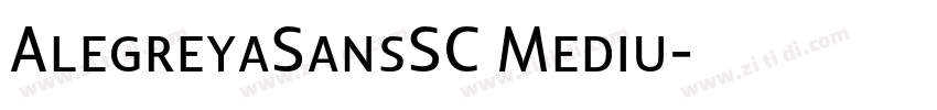 AlegreyaSansSC Mediu字体转换